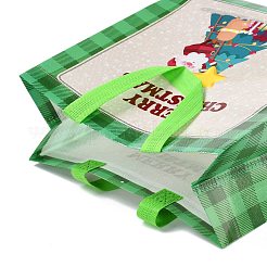 Ламинированные нетканые водонепроницаемые сумки на рождественскую тематику ABAG-B005-02B-02