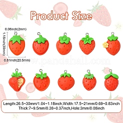 60шт 10 стиля непрозрачные подвески из смолы&nbsp;RESI-CJ0004-41