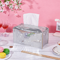 Складные коробки для хранения салфеток из блестящей искусственной кожи и пайеток&nbsp;ABAG-ME0001-07B