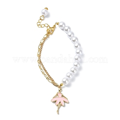 Bracelets en perles imitation plastique ABS&nbsp;BJEW-JB11359