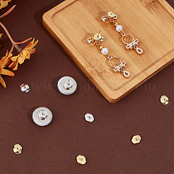 4 пара 2 цветов 925 гайки из стерлингового серебра STER-BBC0007-58