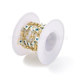 Placcatura ionica (ip) farfalla smaltata con catene a maglie malocchio&nbsp;CHS-G020-01G-02