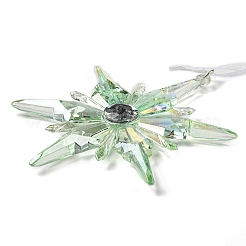 Рождественский прозрачный пластиковый кулон HJEW-G022-01C