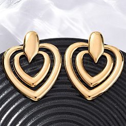 Серьги-гвоздики из нержавеющей стали 304&nbsp;EJEW-Z098-10G