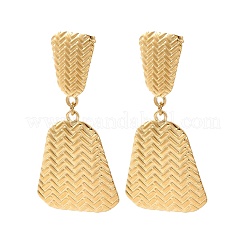 Серьги-гвоздики трапециевидной формы из нержавеющей стали 304&nbsp;EJEW-K268-38G