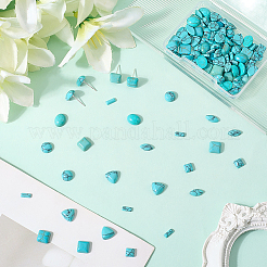 112 шт. 7 стиля окрашенных синтетических бирюзовых кабошонов&nbsp;TURQ-SP0001-02