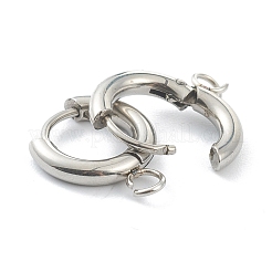 Фурнитура для сережек-колец Huggie Hoop из нержавеющей стали 201 STAS-P283-01A-P
