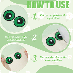 12 пара самоклеящихся нашивок на тканевой основе с компьютерной вышивкой&nbsp;PATC-BC0001-12C