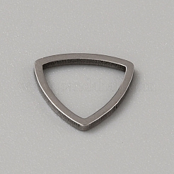 304ステンレススチールリンクリング  ステンレス鋼色  三角形  12x12x1mm  内径：9.5x9.5mm&nbsp;STAS-WH0066-01I-A