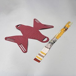 Geschenktüten aus kariertem PU-Leder mit Schleife (zufälliges Muster)&nbsp;CON-WH20002-16A