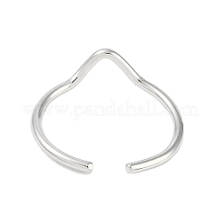 Bague ouverte en acier inoxydable 304 anti-ternissement pour femme&nbsp;RJEW-C097-03P