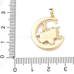 Pendenti in ottone micro pavé di zirconi cubici trasparenti per capodanno&nbsp;LS-KK-G556-03G