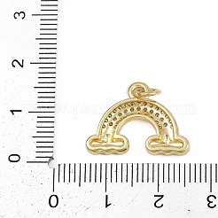 Латунные микропаве прозрачные подвески с фианитом&nbsp;KK-D409-17G