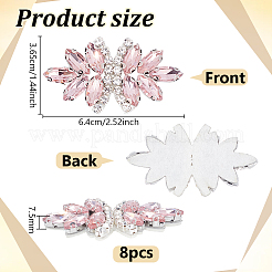 8 Stück Applikationen aus Polyester und Glasstrass&nbsp;PATC-FG0003-87B