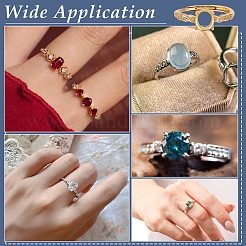 1 шт. 925 регулируемых кольца из стерлингового серебра с кубическим цирконием&nbsp;STER-BC0003-51