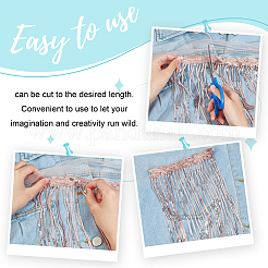 10 ярд полиэфирная сетчатая кружевная лента с блестящей кисточкой из пвх OCOR-WH0078-84B