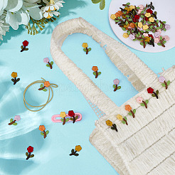 60 шт. 6-х цветные полиэстеровые цветы&nbsp;FIND-MA0001-26