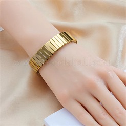 Bracelets élastiques rectangulaires en acier inoxydable 304 pour hommes et femmes&nbsp;WG35402-01