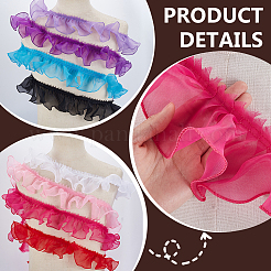 16м 8-х цветные полиэстеровые кружевные ленты плиссированные аксессуары для одежды DIY-GA0008-45