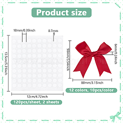 120 шт. бант из двухцветного полиэстера&nbsp;DIY-BC0015-96