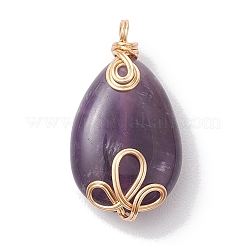 Подвески из медной проволоки из натурального смешанного камня&nbsp;PALLOY-JF02618