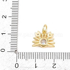 Pendentifs en laiton zircon cubique transparent&nbsp;KK-H273-36B-G