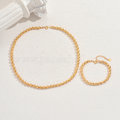 Комплекты браслетов и ожерелий из латунных круглых бусин в ближневосточном стиле для женщин ZM2774