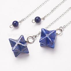 Chakra natürliches Lapislazuli Wünschelrutenpendel&nbsp;G-F516-01E