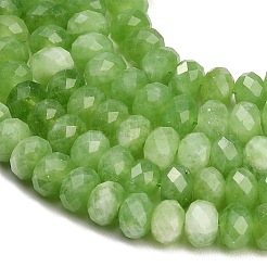 Fili di perle sfaccettate di giada bianca naturale tinta&nbsp;GG-CBAE966-01B-H