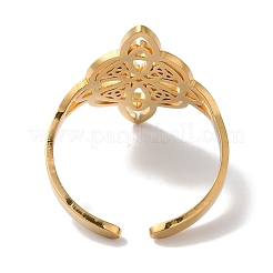 Offene Manschettenringe aus 304 Edelstahl mit Hexenknoten für Damen&nbsp;X-AJEW-U005-01G
