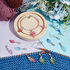 Маркеры петель подвески в виде листьев HJEW-AB00314