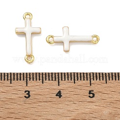 Breloques de connexion en laiton émaillé pour les liens religieux en croix&nbsp;KK-D229-07G-03
