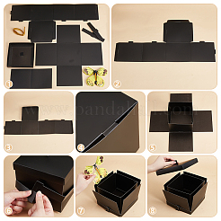 Бумажные коробки для хранения подарков-сюрпризов в виде летящей бабочки своими руками&nbsp;CON-WH0110-54A