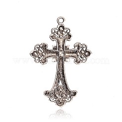 Латинский крест fleuree сплава горный хрусталь большие кулоны TIBE-M001-167C