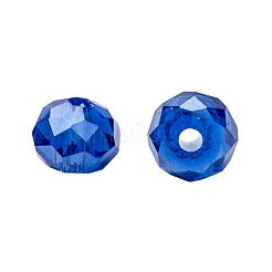 電気メッキガラスビーズ  パール光沢メッキ  多面カット  ロンデル  ミックスカラー  6x5mm  穴：1mm  10色  50個/カラー  500個/箱&nbsp;EGLA-JP0002-01C-6mm