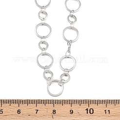 Цепочки из нержавеющей стали 304 с кольцами толщиной 6 мм и 10 мм&nbsp;NJEW-P343-02A-P