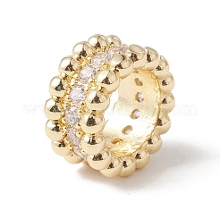 Экологически чистые латунные бусины из циркония с микропаве&nbsp;KK-F835-27G