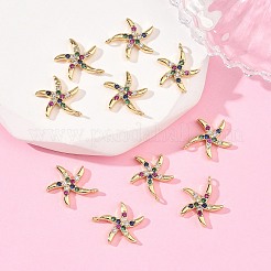 Bunte Zirkonia Charms aus Messing&nbsp;XGRQ3P172-599G
