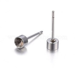 Серьги-гвоздики из нержавеющей стали 304 STAS-P210-50P-02