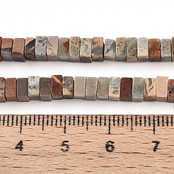 Натуральные бусины из аква терра яшмы G-T140-52