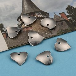 Подвески в форме сердца из нержавеющей стали марки 304&nbsp;X-STAS-M004-02