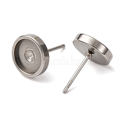 201 elementi per orecchini a bottone in acciaio inossidabile&nbsp;STAS-D379-10C-P