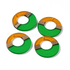 Подвески из прозрачной смолы и ореха RESI-M027-03B