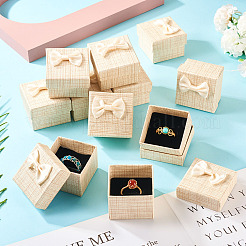 Boîtes de rangement carrées en carton pour bagues cadeaux&nbsp;CON-TAC0001-17F