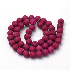 Synthetic Lava Rock Beads Strands&nbsp;G-S247-8mm-M-1