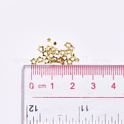 オーナメントアクセサリープラスチック製スパンコール/スパンコールビーズ  スター  ゴールド  3.5x3.5x0.1mm  約450000個/ポンド&nbsp;PVC-G001-03B