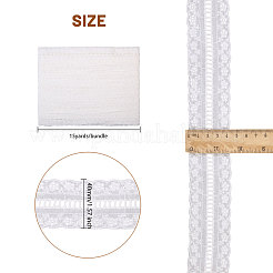 中空コットン刺繍フラワーリボン1束  衣類用アクセサリー  ホワイト  1-5/8インチ（40mm）&nbsp;OCOR-FG0002-73A