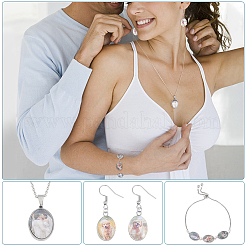 DIY ovales Rohling-Kuppel-Schmuckset zum Herstellen&nbsp;DIY-UN0050-26
