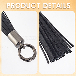 2 pendentif à pompon en imitation cuir&nbsp;AJEW-CL0005-10C