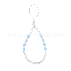 Ремешки для мобильных телефонов из натурального и окрашенного малайзийского нефрита&nbsp;HJEW-JM03414-01